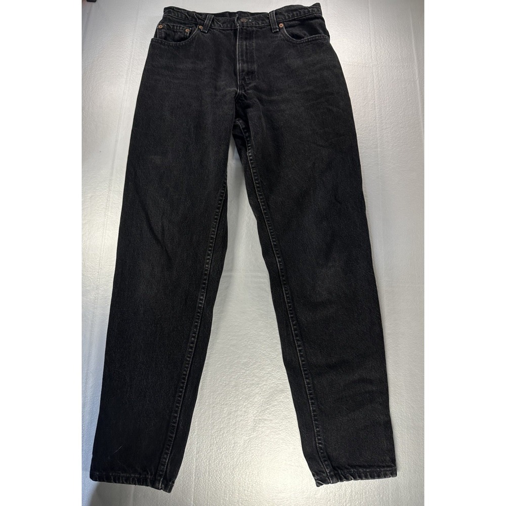 VTG Levi's 550 Womens 31x30‎ Black Jeans 90s Made In USA Relaxed Fit Tapered Leg